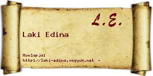 Laki Edina névjegykártya
